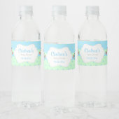 かわいいコウノトリと男の赤ちゃん ペットボトルラベル (ボトル)