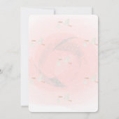 かわいいコウノトリの水彩花ベビーシャワー 招待状 (裏面)