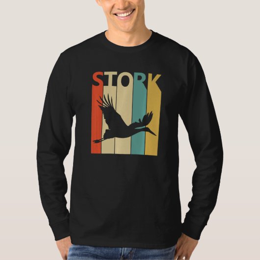 かわいいコウノトリ動物 Tシャツ (正面)