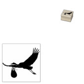 かわいいコウノトリ赤ちゃんシャワー個人文房具 ラバースタンプ (押印)