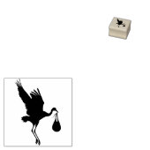 かわいいコウノトリ赤ちゃんシャワー個人文房具 ラバースタンプ (押印)