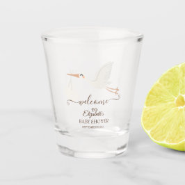 かわいいコウノトリ ショットグラス