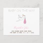 かわいいコウノトリ 案内ポストカード (正面)