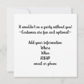 かわいいコウモリと満月ハロウィン 招待状 (裏面)