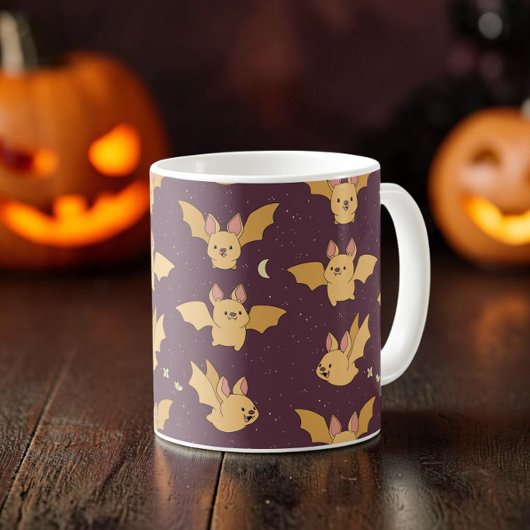 かわいいコウモリのハロウィン イラスト コーヒーマグカップ