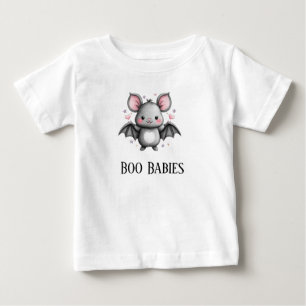かわいいコウモリのブー・ベイビーズ ベビーTシャツ