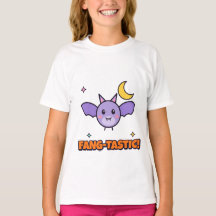 かわいいコウモリの子供用ハロウィンTシャツ