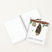 かわいいコウモリの寝る子供アートスケッチブック ノートブック (内部)