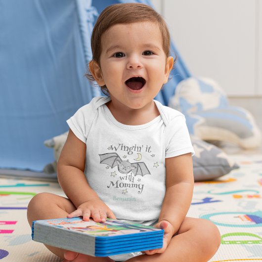 かわいいコウモリの赤ちゃん男の子のハロウィン ベビーボディスーツ