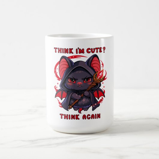 かわいいコウモリの魔法使い コーヒーマグカップ (中央)