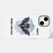 かわいいコウモリ 名前入り ハロウィン スプーキー Case-Mate iPhoneケース (裏面 (横))