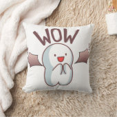 かわいいコウモリ WOW  クッション (ブランケット)