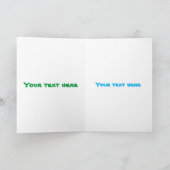 かわいいコオロギの虫の漫画イラストレーション カード (内部)