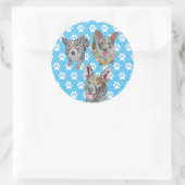 かわいいコカラフルルギのステッカー ラウンドシール (バッグ)