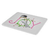 かわいいコガラの"Joy" カッティングボード (角)