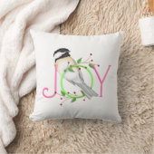 かわいいコガラの"Joy" クッション (ブランケット)
