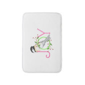 かわいいコガラの"Joy" バスマット (正面縦)