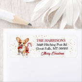 かわいいコギの子犬キャンディーケンジギフト ラベル (インサイチュ)