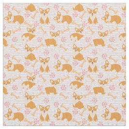 かわいいコギの犬 ファブリック