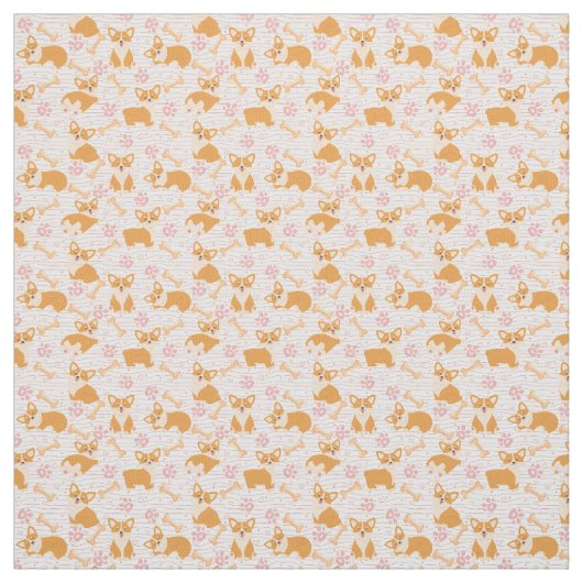 かわいいコギの犬 ファブリック (見本)