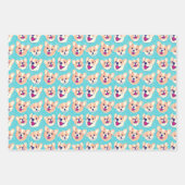 かわいいコギの犬 ラッピングペーパーシート (正面2)