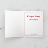 かわいいコギふわふわの階段バレンタイン シーズンカード (内部)