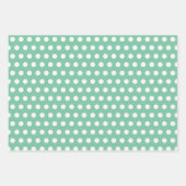 かわいいコギフローララッピング紙セット3 ラッピングペーパーシート (正面2)