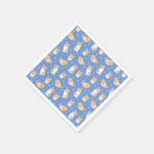 かわいいコギ模様 スタンダードカクテルナプキン (角)