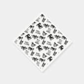 かわいいコギ模様 スタンダードカクテルナプキン (角)