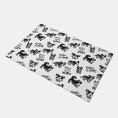 かわいいコギ模様 ドアマット (アングル)