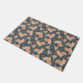 かわいいコギ模様 ドアマット (アングル)