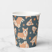 かわいいコギ模様 紙コップ (裏面)