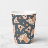 かわいいコギ模様 紙コップ (左)