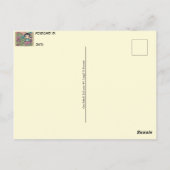 かわいいコケシの人形、ポストクロッシング ポストカード (裏面)