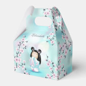 かわいいコケシドールさくらんぼの花々ターコイズ フェイバーボックス (正面サイド)