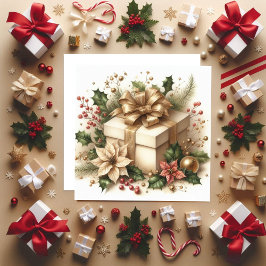 かわいいコケッタ ホリーとゴールドの弓 シーズンカード