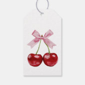 かわいいコケットさくらんぼパーソナライズされたギフト ギフトタグ (裏面)