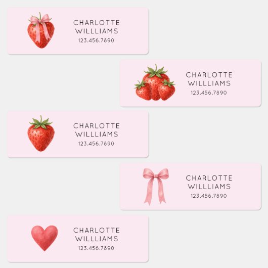 かわいいコケットボウストロベリーキッズ ラベル (グループ)