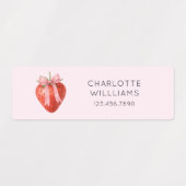 かわいいコケットボウストロベリーキッズ ラベル (デザイン1)