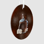 かわいいココアおよびマシュマロ オーナメント (正面)