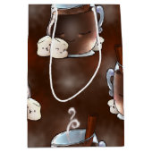 かわいいココアおよびマシュマロ ミディアムペーパーバッグ (正面)