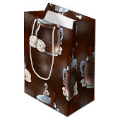 かわいいココアおよびマシュマロ ミディアムペーパーバッグ (正面アングル)