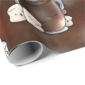 かわいいココアおよびマシュマロ ラッピングペーパー (ロールコーナー)