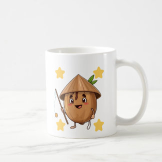 かわいいココナッツの釣り人キャラクター・マグカップ コーヒーマグカップ