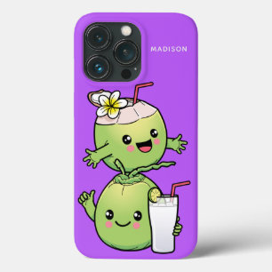 かわいいココナッツ名前をカスタムするの電話ケース iPhone 13 PROケース