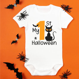 かわいいコスチュームギフトや可愛い「私の最初のハロウィーン」 ベビーボディスーツ