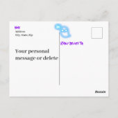 かわいいコスチュームハローウィンパーティ招待状 ポストカード (裏面)