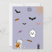 かわいいコスチュームハローウィンパーティ招待状 招待状 (裏面)