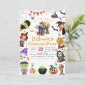 かわいいコスチュームハローウィンパーティ招待状 招待状 (スタンド正面)
