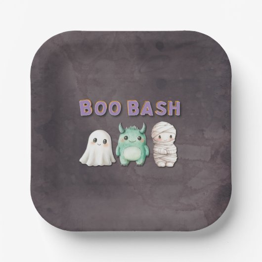 かわいいコスチュームハローウィンパーティ ペーパープレート (正面)